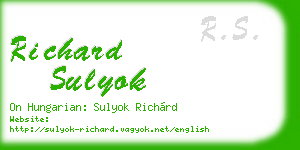 richard sulyok business card