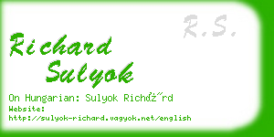 richard sulyok business card